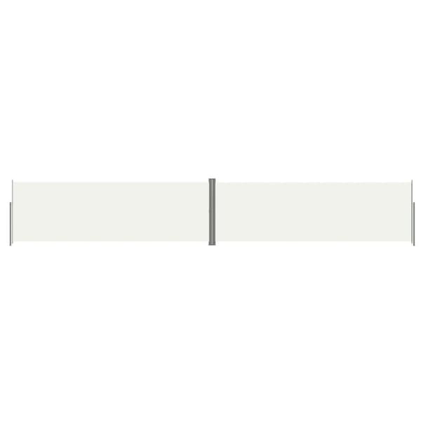 vidaXL Uttrekkbar sidemarkise 200x1200 cm kremhvit