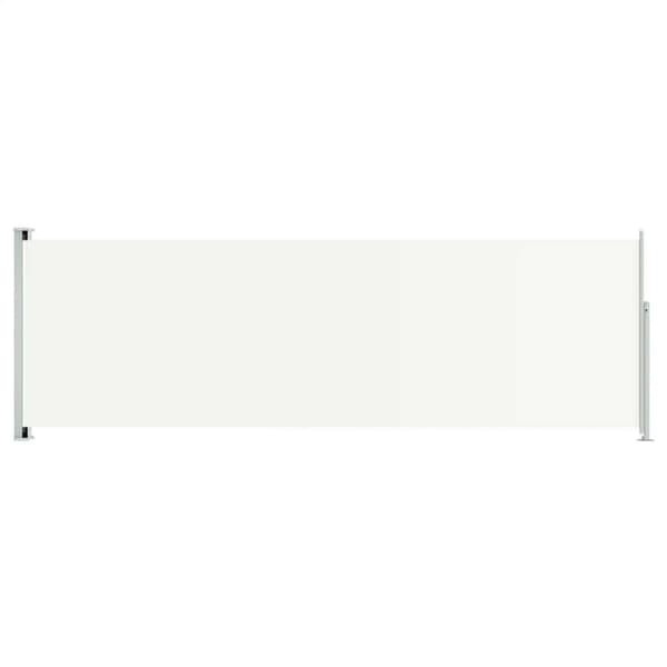 vidaXL Uttrekkbar sidemarkise 200x600 cm kremhvit