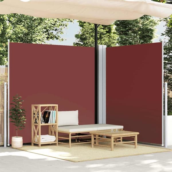 vidaXL sammenrullelig sidemarkise 200x600 cm brun