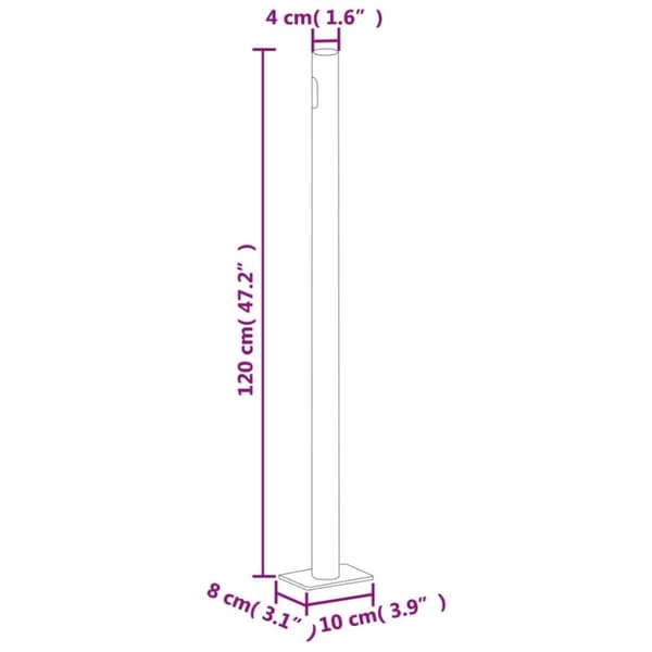 vidaXL Uttrekkbar sidemarkise 200x600 cm brun
