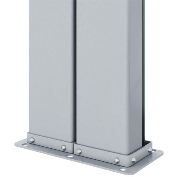 vidaXL Uttrekkbar sidemarkise 160x1200 cm kremhvit