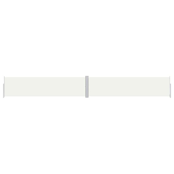 vidaXL Uttrekkbar sidemarkise 160x1200 cm kremhvit