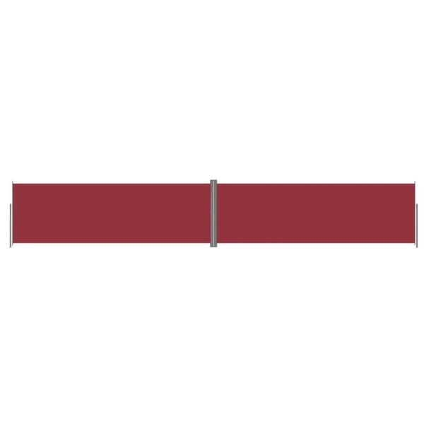 vidaXL Uttrekkbar sidemarkise 200x1200 cm rød