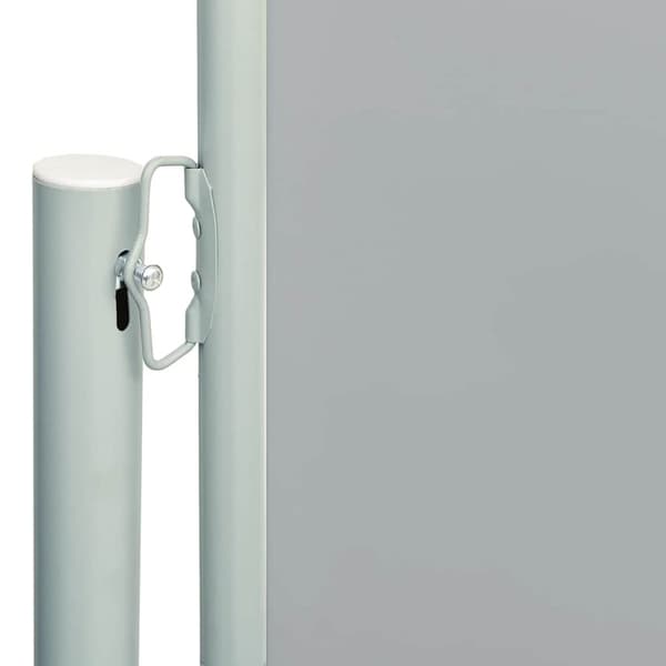 vidaXL sammenrullelig sidemarkise til terrassen 220x600 cm grå