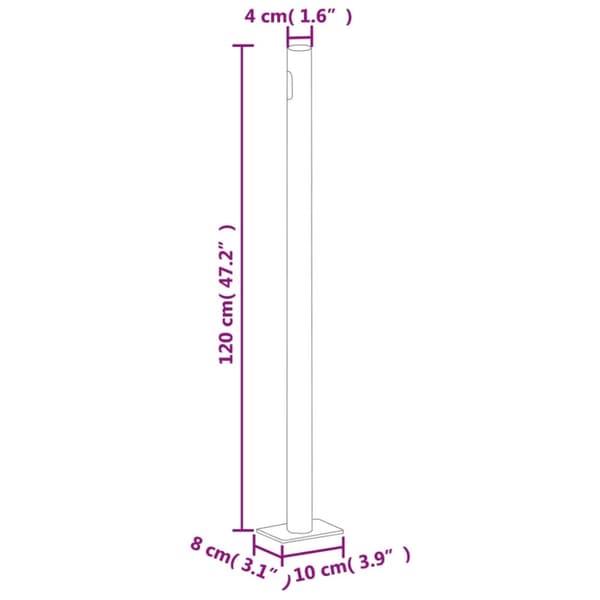 vidaXL sammenrullelig sidemarkise 200x600 cm sort