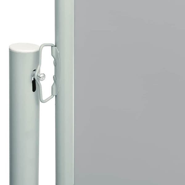 vidaXL sammenrullelig sidemarkise til terrassen 200x600 cm grå