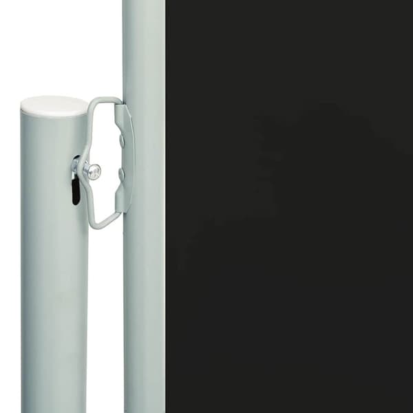 vidaXL Terassin sisäänvedettävä sivumarkiisi 200x600 cm musta
