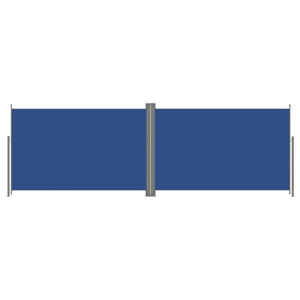 vidaXL Sisäänvedettävä sivumarkiisi sininen 200x600 cm