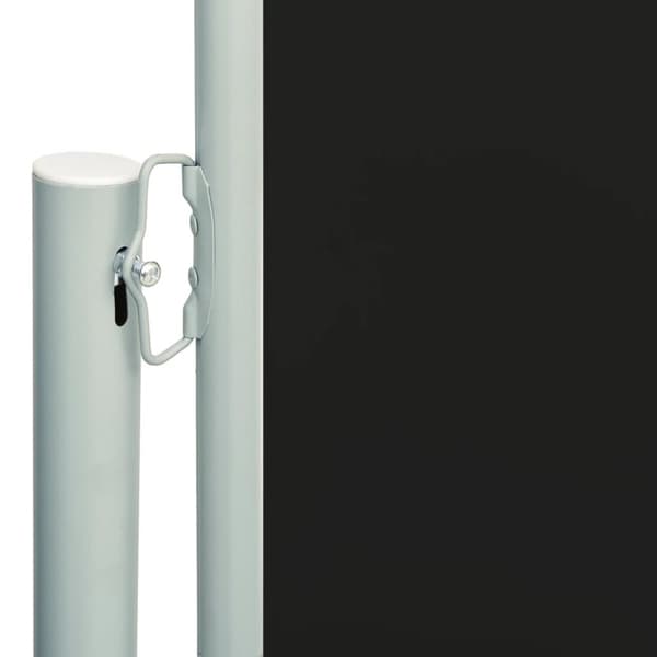 vidaXL Terassin sisäänvedettävä sivumarkiisi 180x600 cm musta