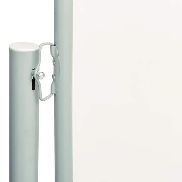 vidaXL sammenrullelig sidemarkise til terrassen 220x600 cm cremefarvet