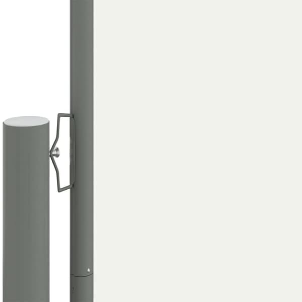 vidaXL Infällbar sidomarkis 200x600 cm gräddvit