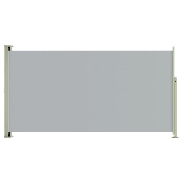 vidaXL Infällbar sidomarkis 160x300 cm grå