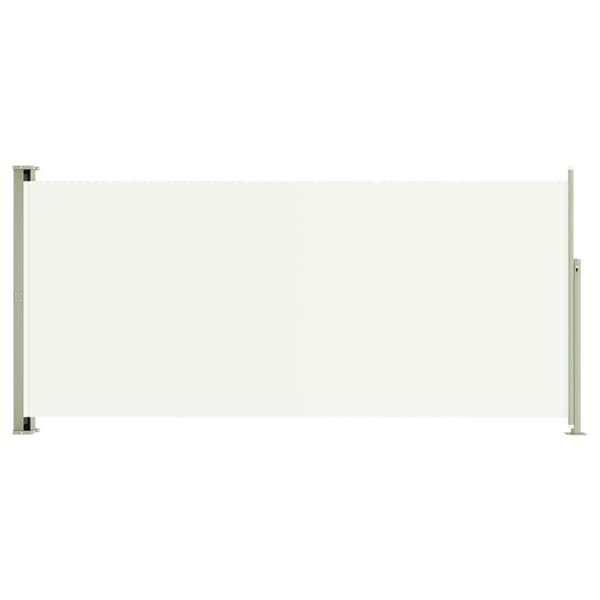 vidaXL Infällbar sidomarkis 140x300 cm gräddvit