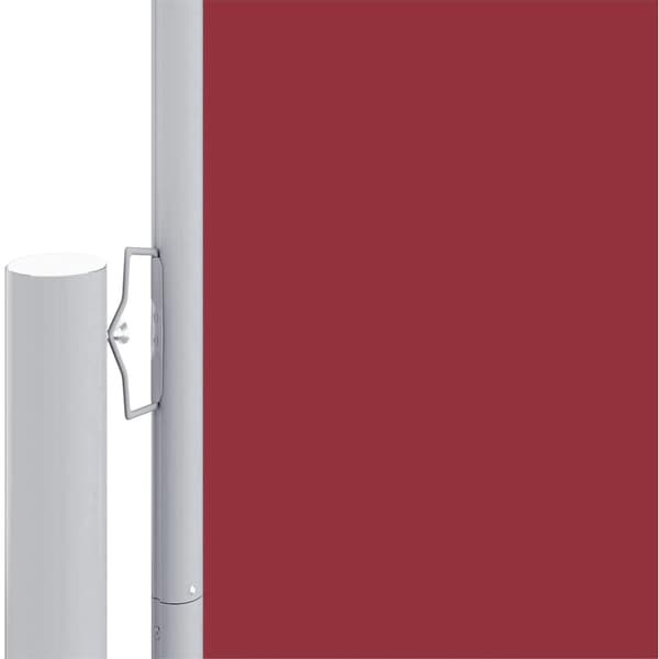vidaXL Infällbar sidomarkis röd 117x1200 cm