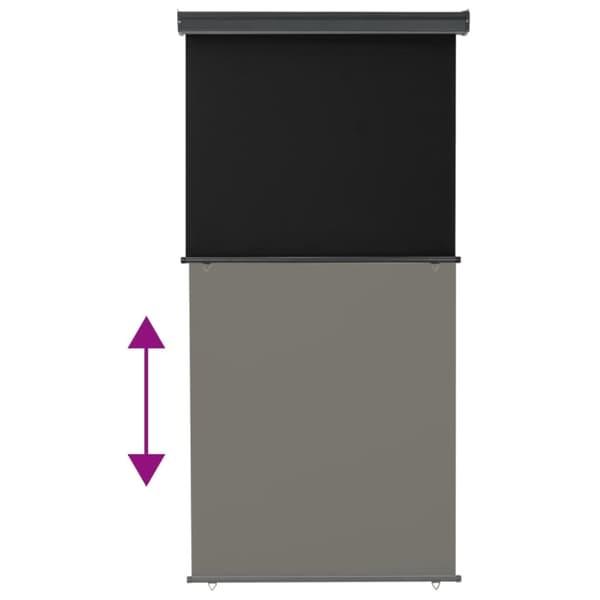 vidaXL Sidemarkise for balkong 122x250 cm svart
