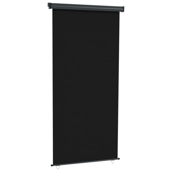vidaXL Sidemarkise for balkong 122x250 cm svart