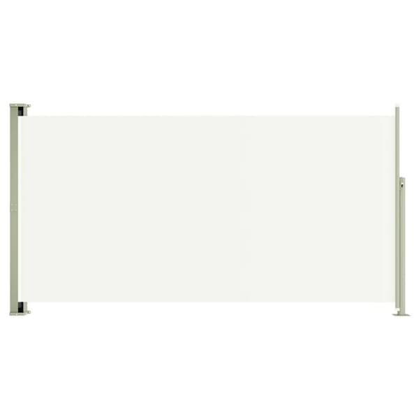 vidaXL Uttrekkbar sidemarkise 160x300 cm kremhvit