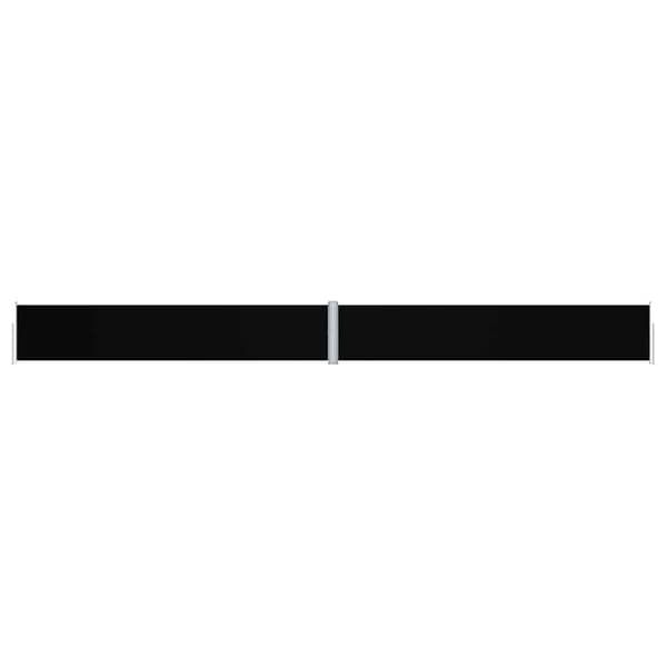 vidaXL Uttrekkbar sidemarkise svart 117x1200 cm