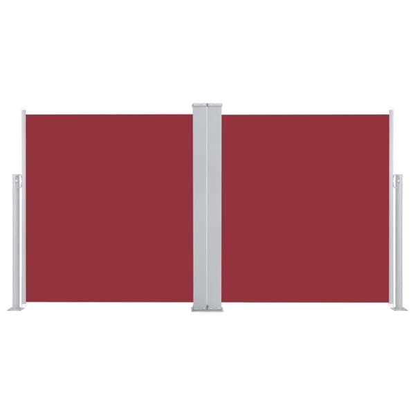 vidaXL Uttrekkbar sidemarkise 140x600 cm rød