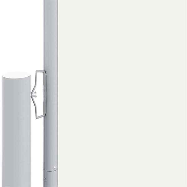 vidaXL Infällbar sidomarkis gräddvit 117x1200 cm