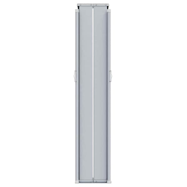 vidaXL Infällbar sidomarkis gräddvit 117x1200 cm