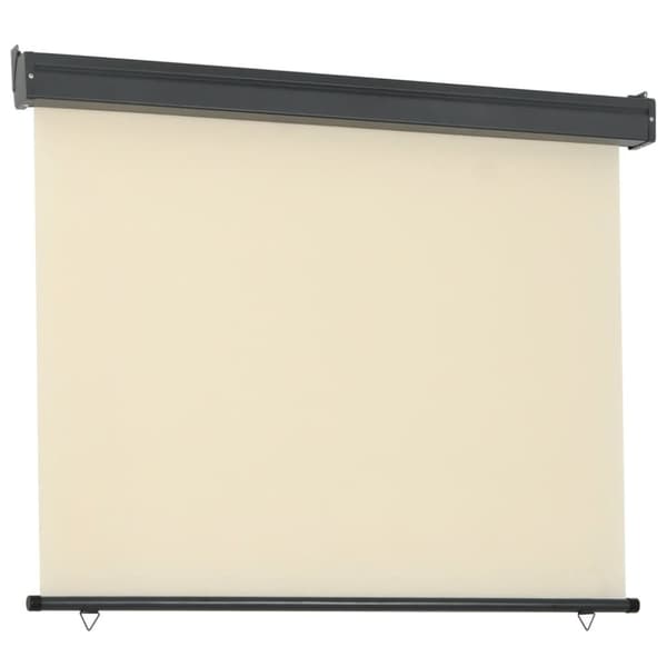 vidaXL Sidemarkise for balkong 122x250 cm kremhvit