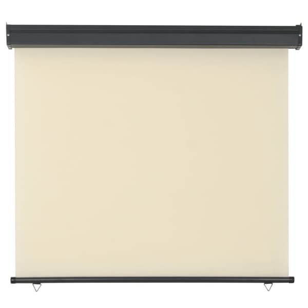 vidaXL Sidemarkise for balkong 122x250 cm kremhvit