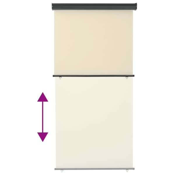vidaXL Sidemarkise for balkong 122x250 cm kremhvit