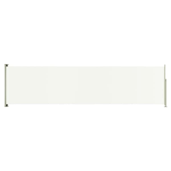 vidaXL Uttrekkbar sidemarkise 160x600 cm kremhvit