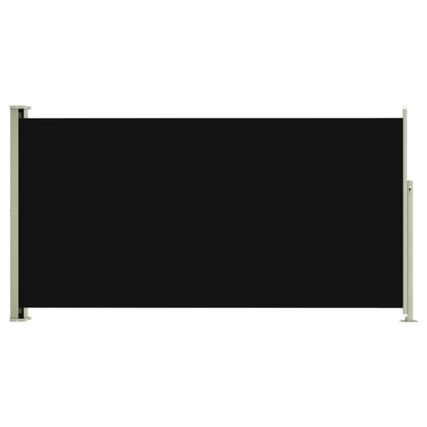 vidaXL Infällbar sidomarkis 160x300 cm svart