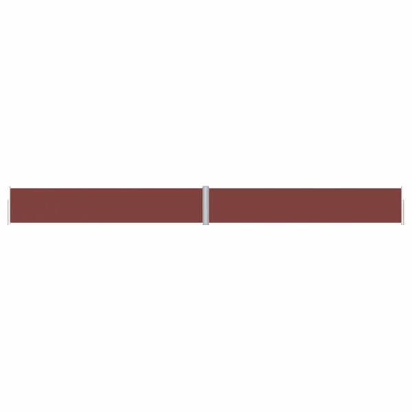 vidaXL Uttrekkbar sidemarkise brun 117x1200 cm