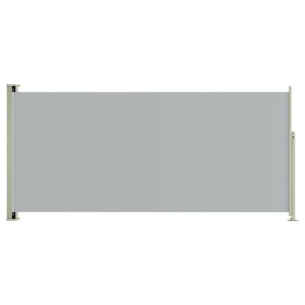 vidaXL Sisäänvedettävä terassin sivumarkiisi 140x300 cm harmaa