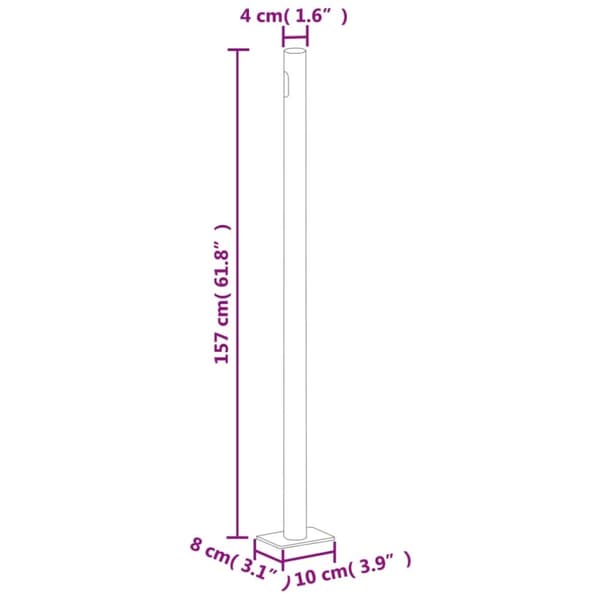 vidaXL sammenrullelig sidemarkise til terrassen 160 x 600 cm blå