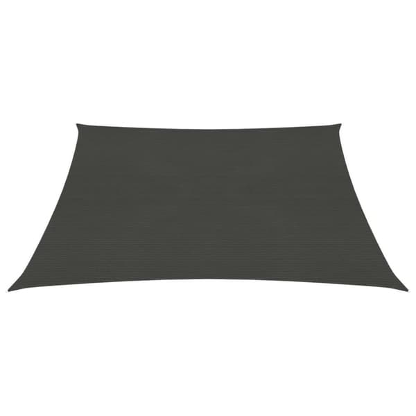 vidaXL solsejl 6x6 m 160 g/m² HDPE antracitgrå