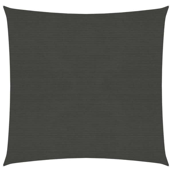 vidaXL solsejl 6x6 m 160 g/m² HDPE antracitgrå