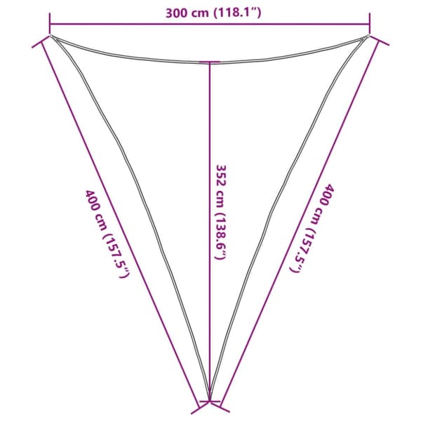 vidaXL solsejl 160 g/m² 3x4x4 m HDPE antracitgrå