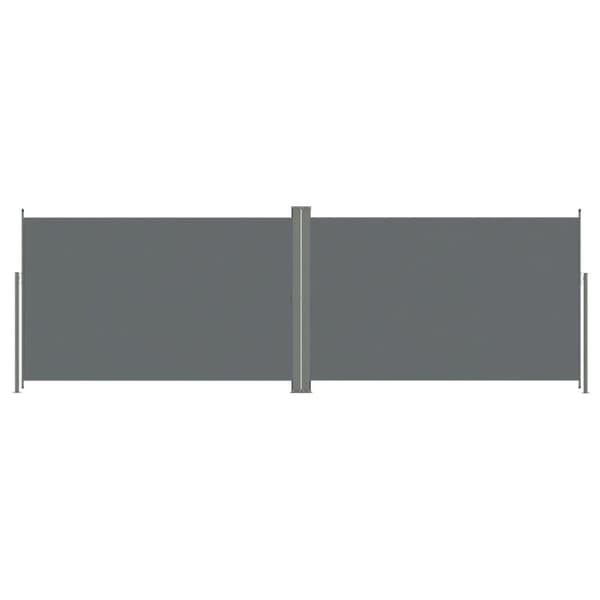 vidaXL Sisäänvedettävä sivumarkiisi antrasiitti 220x600 cm