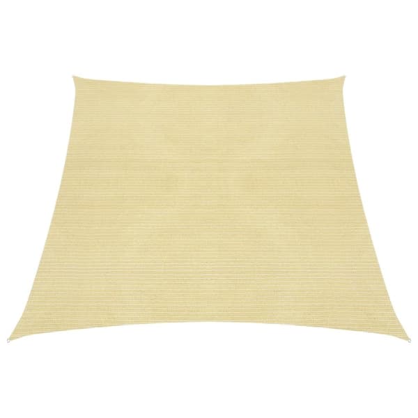 vidaXL solsejl 3/4x3 m 160 g/m² HDPE beige