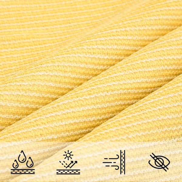 vidaXL solsejl 2,5x5 m 160 g/m² HDPE beige