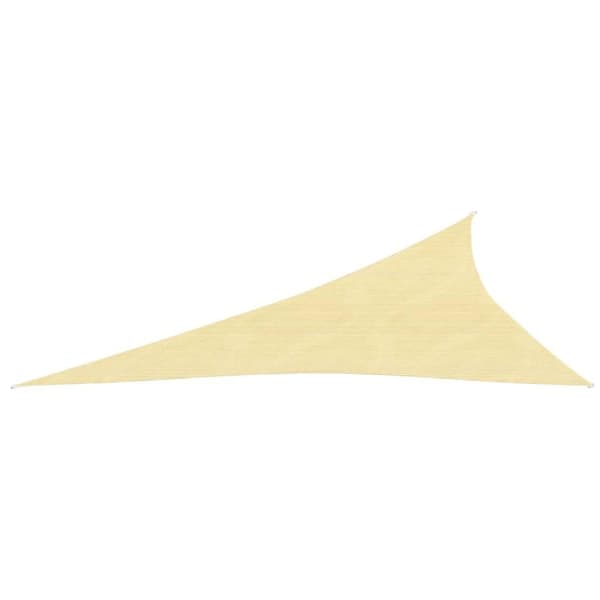 vidaXL solsejl 4x5x6,8 m 160 g/m² HDPE beige