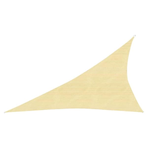 vidaXL solsejl 4x5x6,8 m 160 g/m² HDPE beige