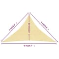 Miniatyrbilde 6 av 6: vidaXL Solseil 160 g/m² beige 5x5x6 m HDPE