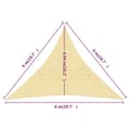 Miniatyrbilde 6 av 7: vidaXL Solseil 160 g/m² beige 6x6x6 m HDPE