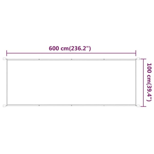 vidaXL Vertikal markise lysegrønn 100x600 cm oxfordstoff