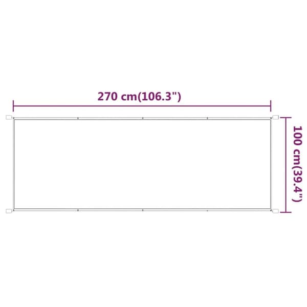 vidaXL lodret markise 100x270 cm oxfordstof lysegrøn