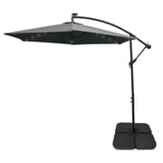 3m LED hængende parasol med firkantet fod