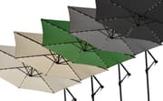 3m LED Hængende Parasol med Rund Base Soldrevet