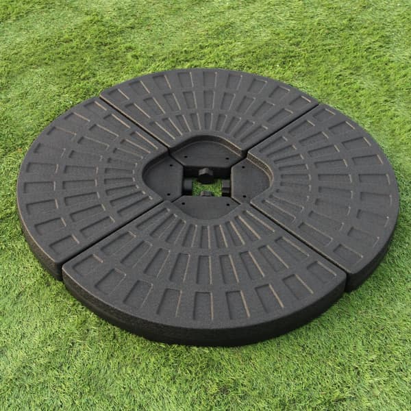 3m LED Cantilever Parasol With Round Base Solar Powered