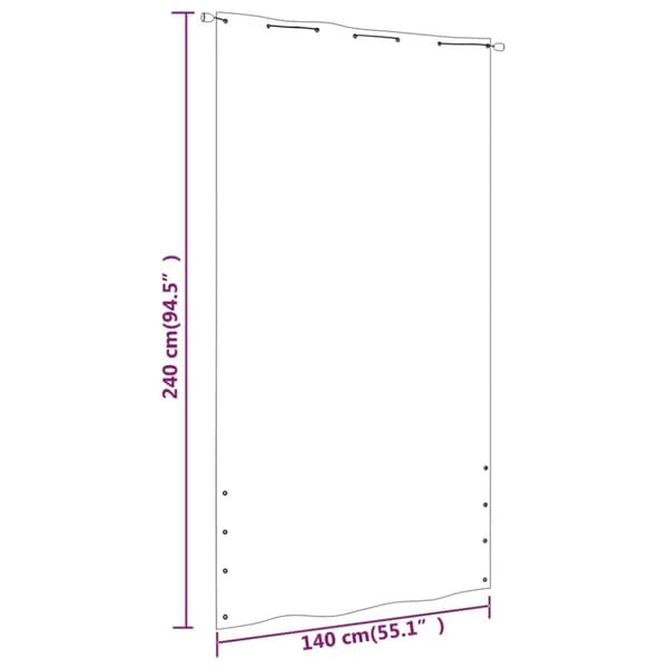 vidaXL Balkongskjerm terrakotta 140x240 cm oxfordstoff