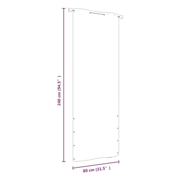 vidaXL Balkongskärm röd 80x240 cm oxfordtyg